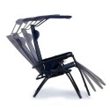 Leżak fotel ogrodowy plażowy daszek zero gravity